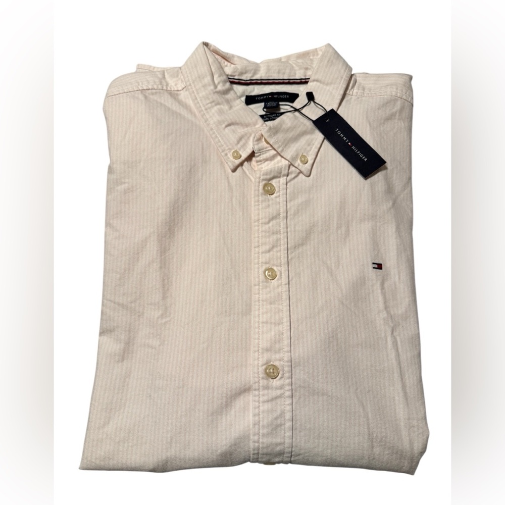 Tommy Hilfiger Men's Signature Long Sleeve Striped Button Down Size XX NWT